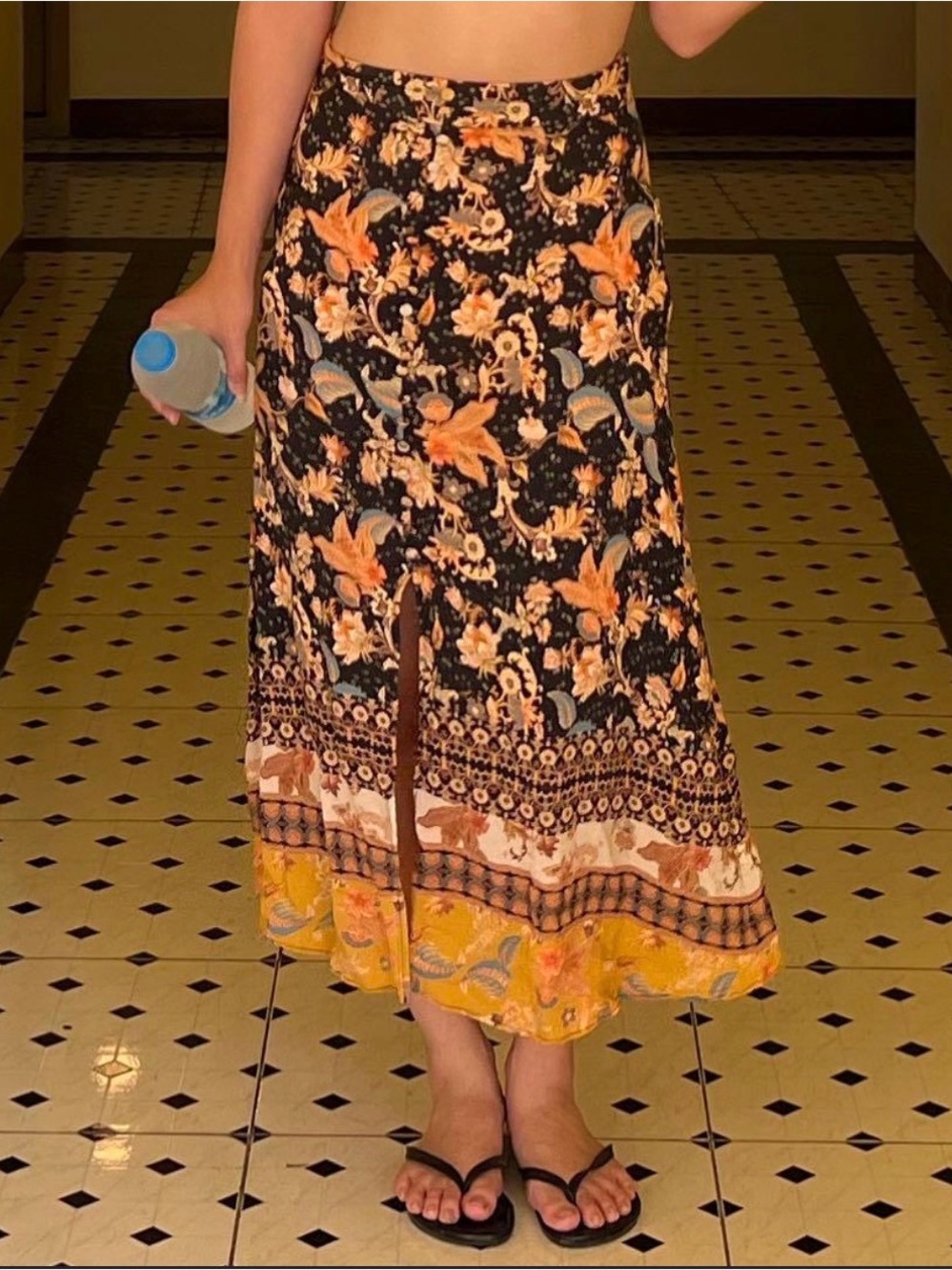 Desigual Viscose Saia midi Colorido skirt